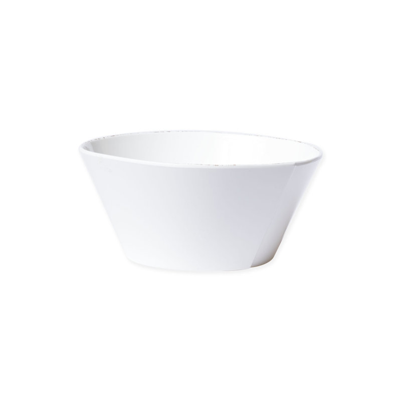 Melamine Lastra White Large Stacking Serving Bowl