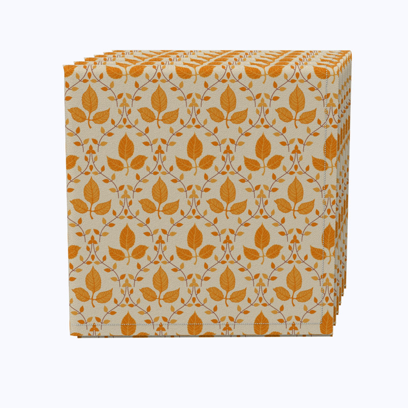 100% Cotton Fall Leaves Square Napkin