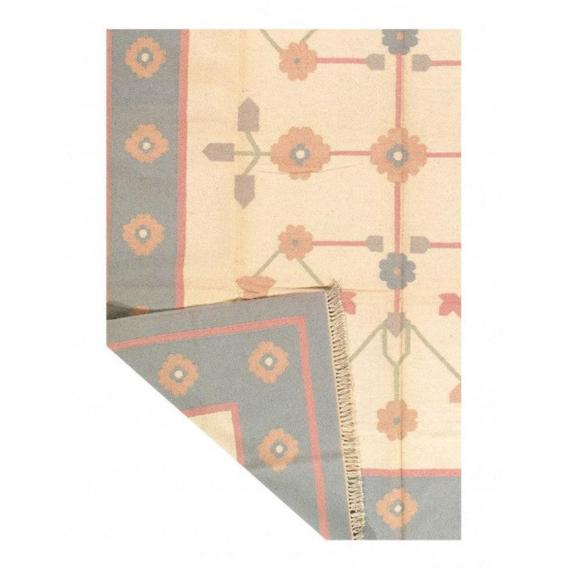Tapis unique ivoire / beige / rose 9 pi x 12 pi Watasha