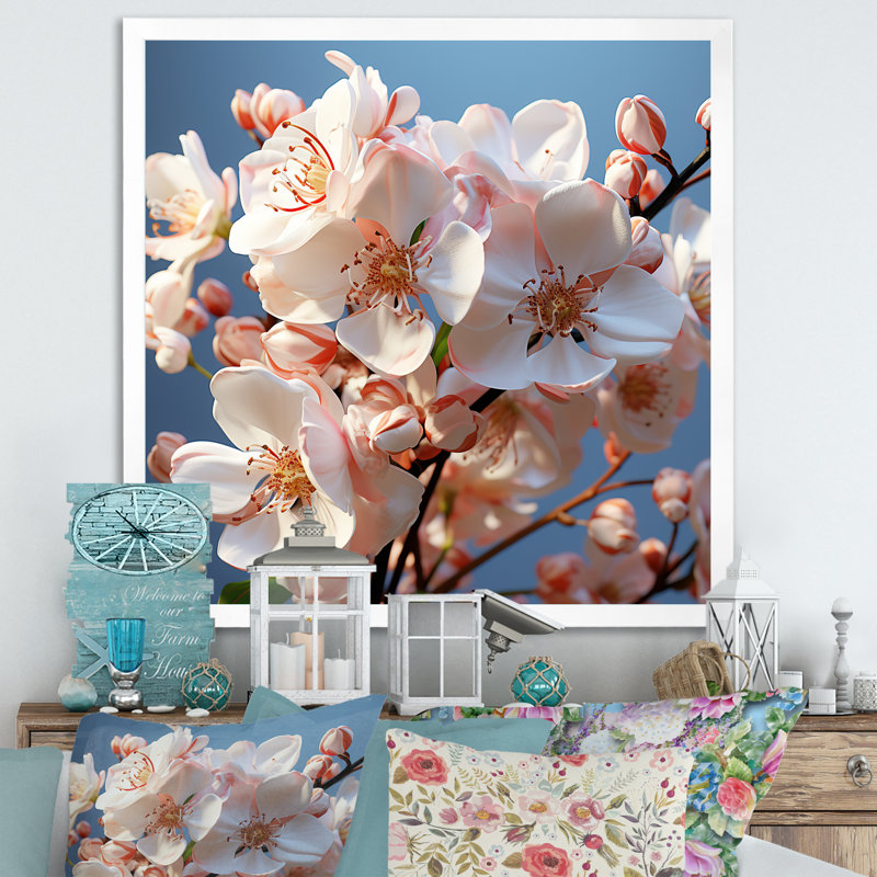 Photographie d'orchidées blanches III, H 36 po x l 36 po x P 1,5 po, Cadre simple blanc