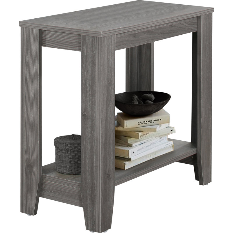 Accent Table, Side, End, Nightstand, Lamp, Living Room, Bedroom, Laminate, Transitional, Dark Gray