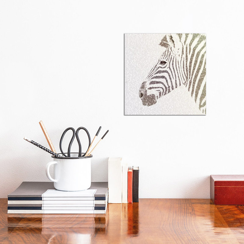 The Intellectual Zebra by Paula Belle Flores - Wrapped Canvas Gallery-Wrapped Canvas Giclée, 30.48 cm H x 30.48 cm W