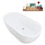 61" Streamline Soaking Freestanding Tub and Tray With Drain-101310193