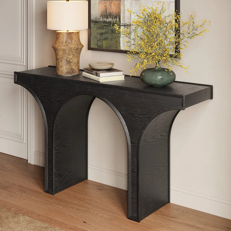Console simple de style français, Noir