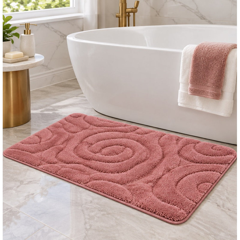 Hardeman Non-Slip Bath Rug, Brown