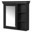 Armoire à pharmacie de salle de bain avec miroir 30 po x 28 po, armoire à miroir murale avec rangement, armoire de rangement noire au-dessus de la toilette pour salle de bain