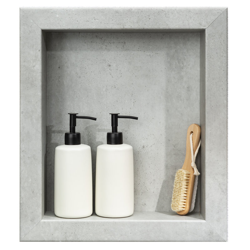 Palisade Frost Nickel Vinyl Waterproof Shower Niche Insert