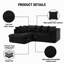 Jumbo Cord Upholstered Corner Sofa Small Back Cushion with Foot Stool -115617614-124794856