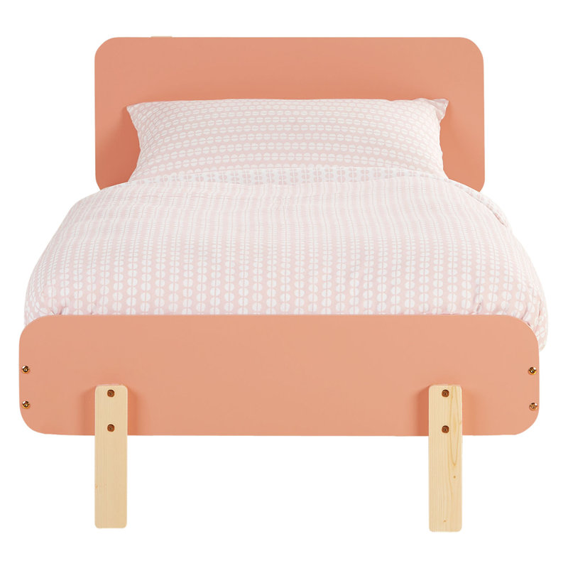Children's bed 90X200 cm with slatted frame youth bed red guest bed bed frame wooden bed single bed solid wooden bed frame