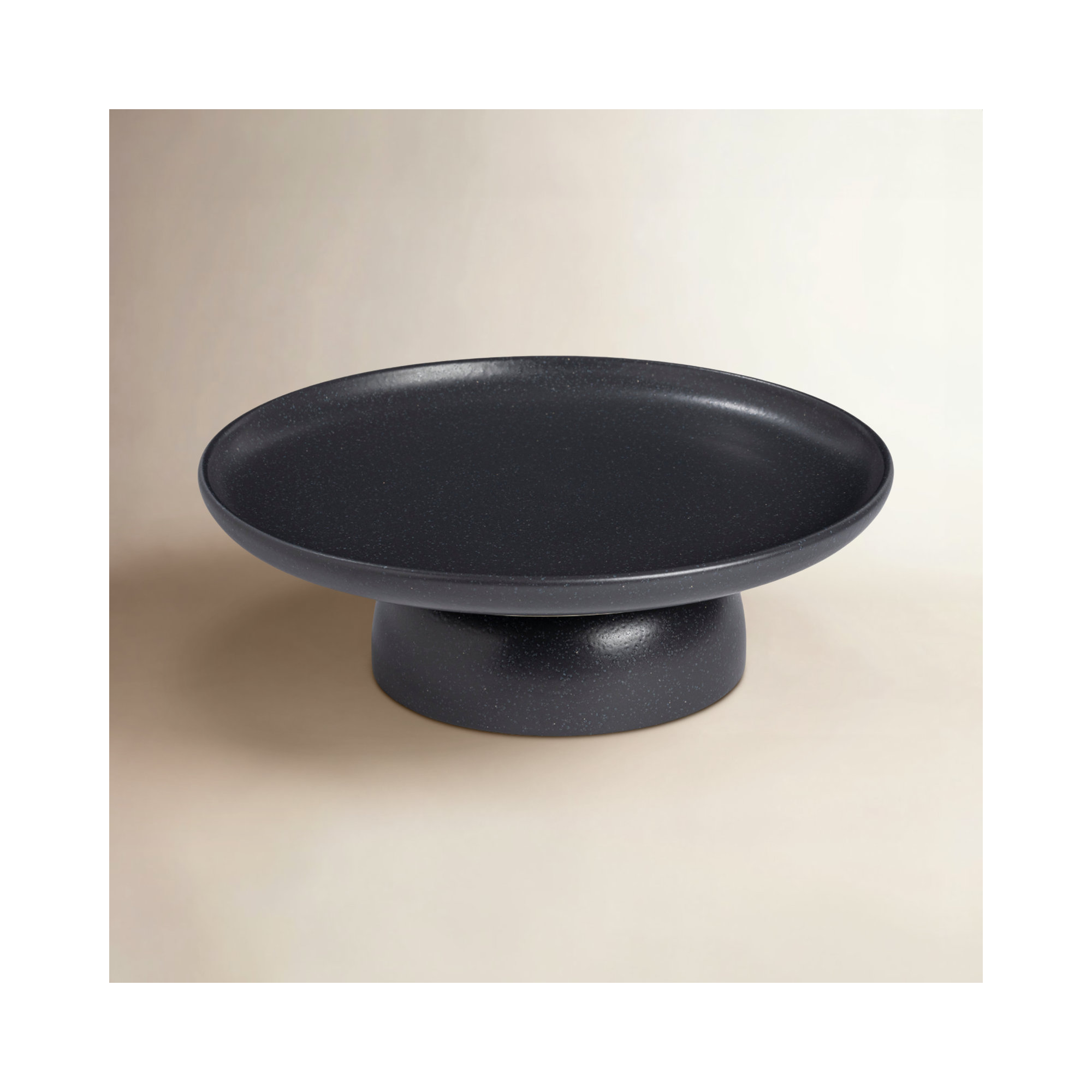 Casafina Pacifica Stoneware Cake Stand, Seed Gray