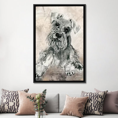 « sketchy study : schnauzer », impression sur toile
