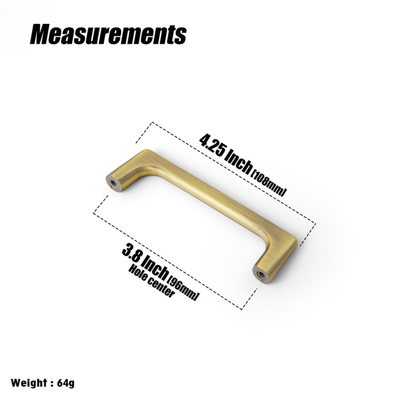 Bar Pull Multipack, 3.78", Brass Bronze