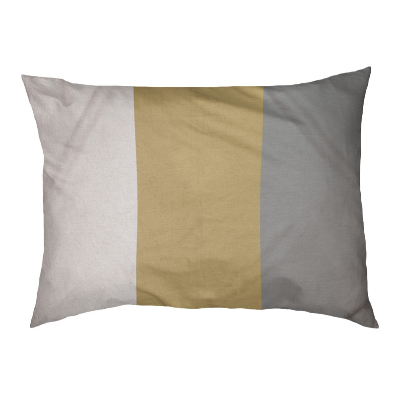 Coussin d'extérieur pour chien Florida Tribe, Blanc / Or / Gris, Moyen (l 40 po x P 30 po x H 6,5 po)