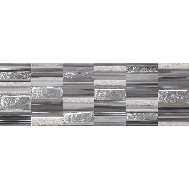 16" x 48" Ceramic Tile Wall Tile, Carbon