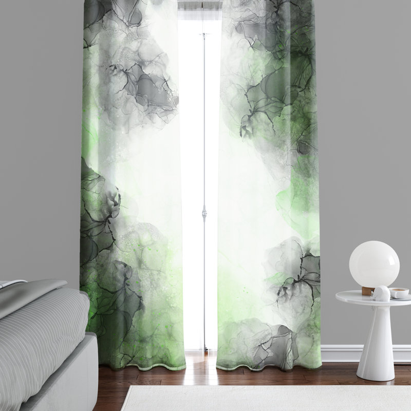 Semi Sheer Curtain Panel Pair, 40" W x 61" L