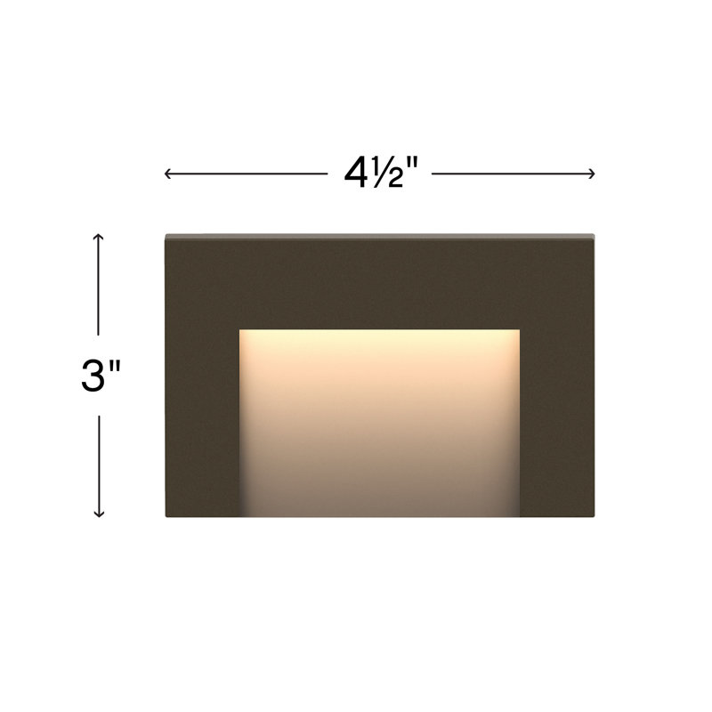 Taper 12V Integrated LED Horizontal Outdoor Deck Sconce, Bronze, 3" H x 4.5" W x 1.25" D