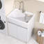 30 Inch Kitchen Laundry Sink Solid Surface Sink with Standing Storage Cabinet