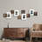 One-Piece FAMILY Letter Collage Photo Frame, 10 Opening Integrated PVC Gallery Wall Frame, Rustic Wood Print Letter Accent for Living Room Decor