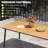 6 - Person Aluminum Outdoor Dining Set with Umbrella Hole, Stacking Armless and Armed Chairs-673442533