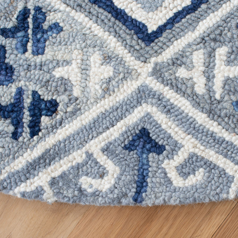 Vahakn Hand Tufted Wool Geometric Rug, Rectangle 8' x 10'