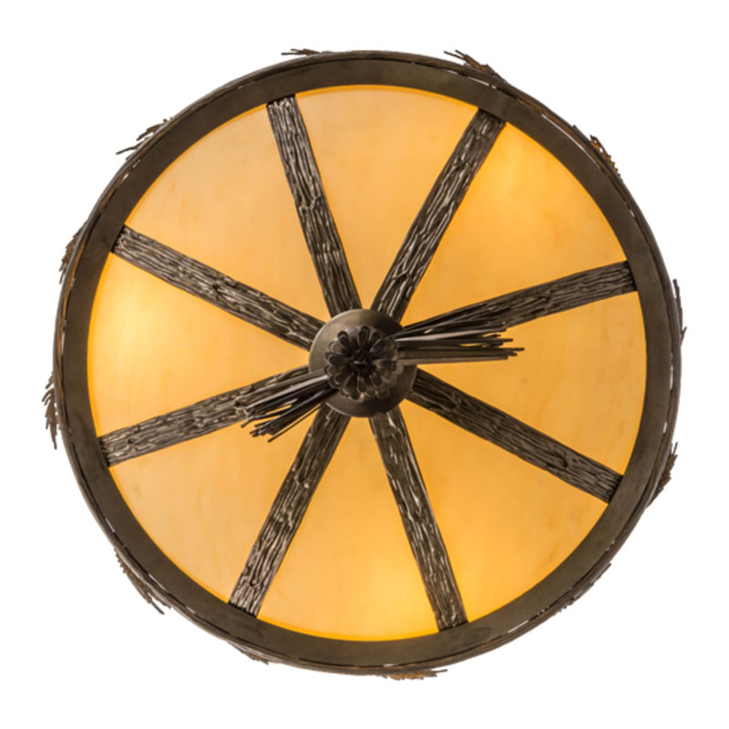 Luminaire suspendu bol antique en cuivre 3 lumières Janan