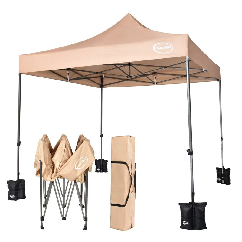 Lawler 10 Ft. W x 10 Ft. D Metal Soft-top Gazebo, Beige