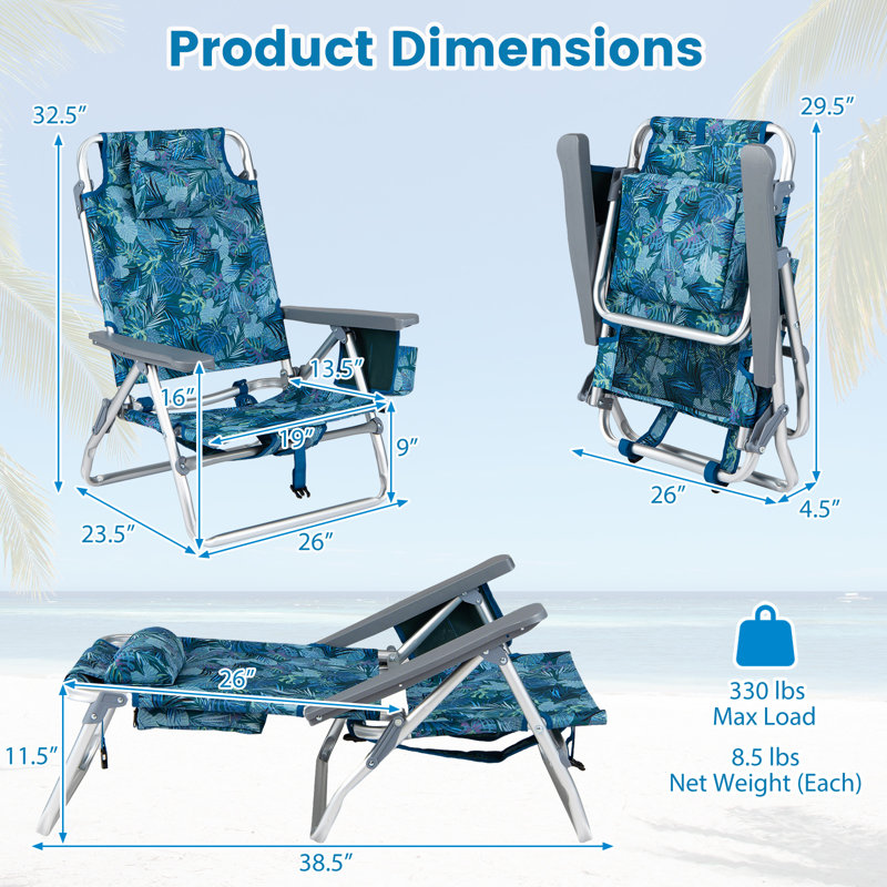 Chaise de plage inclinable Edenbourgh