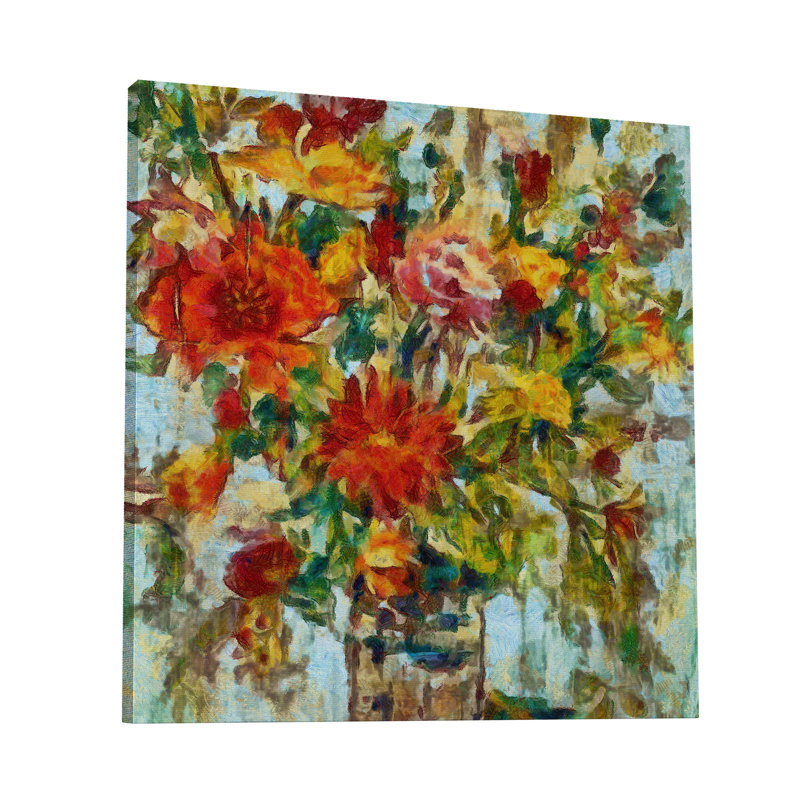 "Abdouallah Floral", ensemble de 1 reproduction sur toile tendue sur toile, H 8 po x l 8 po x P 1,5 po