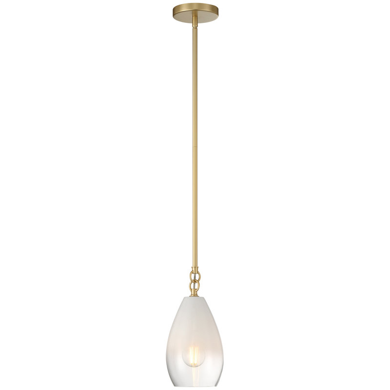 Luminaire suspendu 1 lumière Ombre - Finition laiton antique, Antique Brass