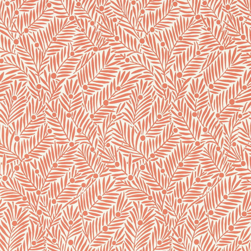 Bedford Park Yew & Aril Wallpaper, Watermelon