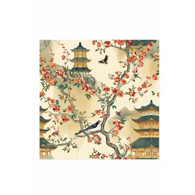 Monde et pays, motif de style asiatique, reproduction d'art asiatique sans cadre