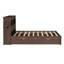 Lit double avec tablettes coulissantes, lit gigogne simple, 2 tiroirs de rangement et tablettes en bois massif