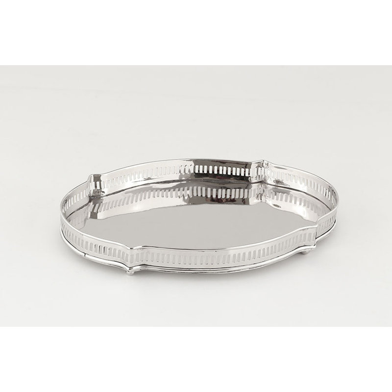 Nickel Chippendale Tray
