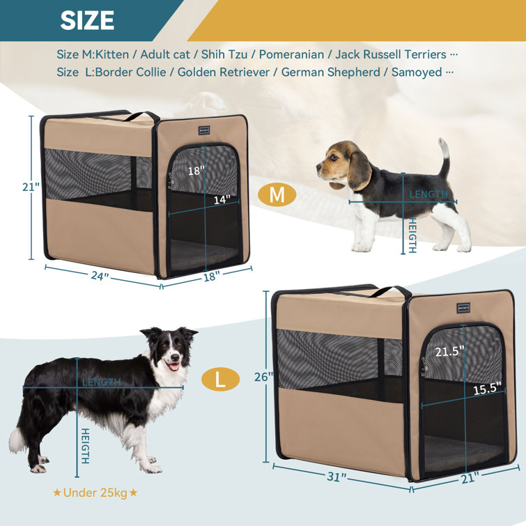 Petsfit Large Capacity Lightweight Washable Soft-Sided Pet Travel