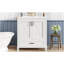 Meuble-lavabo de 30 pouces avec lavabo simple, structure en bois + panneau de fibres à densité moyenne, 2 portes à fermeture en douceur, 1 tiroir divisé, 2 tablettes de rangement, un grand espace de rangement, idéal pour les petites et moyennes salles de bain-1786689679
