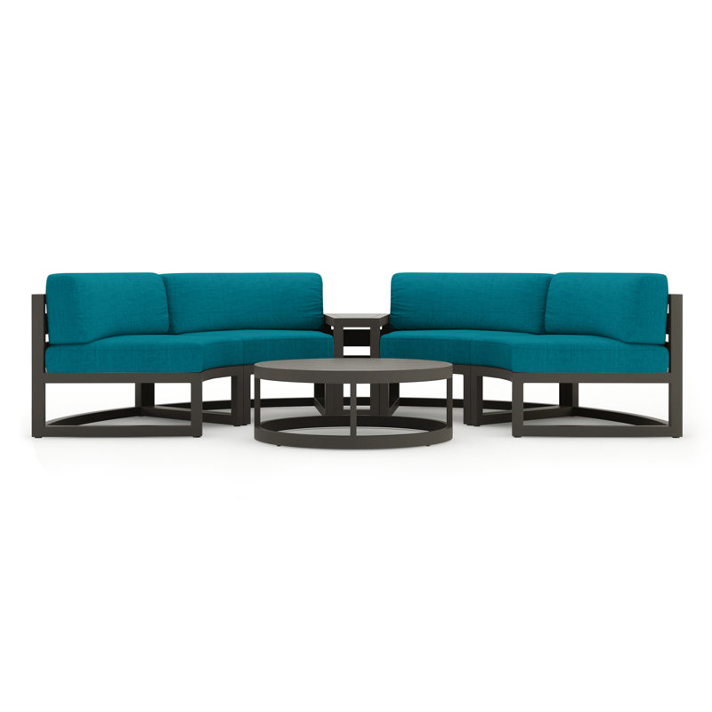 Avion Outdoor 4 - Piece Conversation Set, Canvas Charcoal Sunbrella® Canvas, Slate