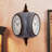 Camptown Decorative Metal Double Sided Wall Clock with Distressed Finish