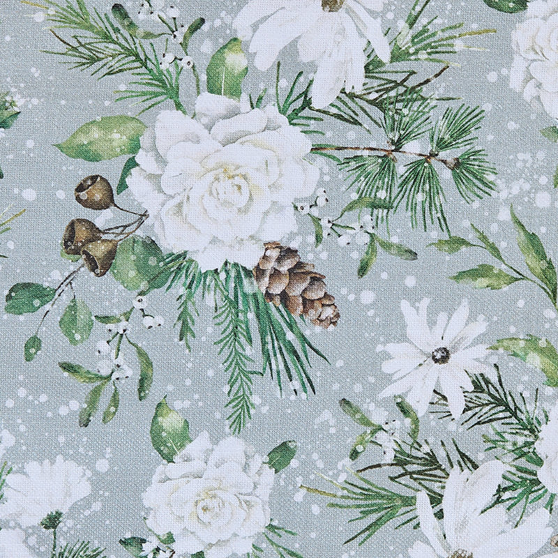 Chemin de table Snowflowers 13 po x 36 po, L 36 po x l 13 po