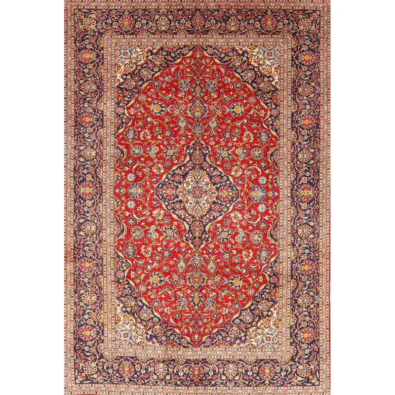 Tapis rouge/beige/brun traditionnel, Rectangle 2 pi x 3 pi