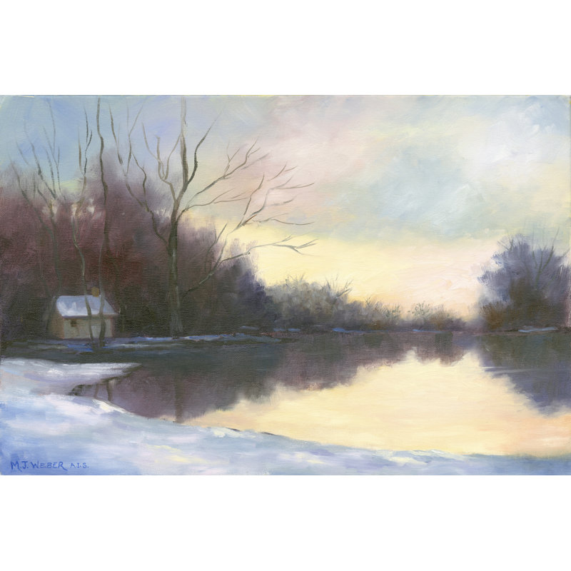 Winter Glow - Wrapped Canvas Painting, 81cm H x 122cm W x 3.8cm D