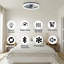 Ventilateur de chambre à coucher 19 po à cadre noir Iceberg avec télécommande, à intensité variable, 7 pales, moteur CC réversible, avec lumière DEL-1890828809-1890828808