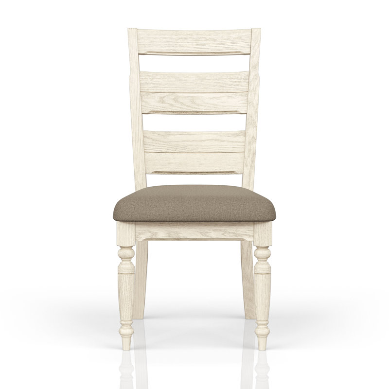 Chaise d'appoint à dossier échelle (ensemble de 2), Blanc
