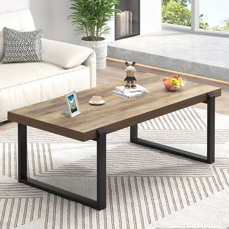 Table basse 44 "Hulstein, minimaliste, chêne, 17" H x 44" W x 23.6" D, Chêne rustique