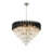Newlyn 12 Light Transitional Chrome And Black Crystal Chandelier 