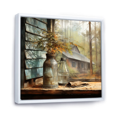 Brown Farmhouse windows charm - Farm Windows Wall Art