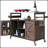 Outdoor Kitchen Island, Rolling Bar Cart & Storage Cabinet With Stainless Steel Top And Multiple Organizers-1412642527