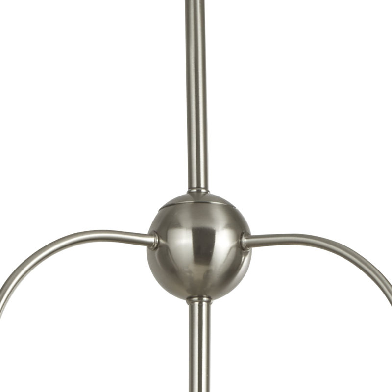 Aldwych 3 - Light Shaded Chandelier, Stain Silver