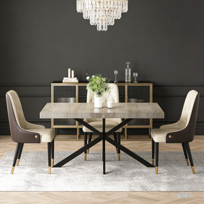 Table de salle à manger extensible rétro Retro avec boîte de rangement, base en fer robuste et plateau en triamine durable pour une utilisation polyvalente au quotidien.