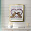 «French Kiss and Flower Heart», toile encadrée de qualité supérieure - prête à être accrochée-1480670153-1480670152