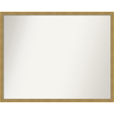 Incline Non-Beveled Wood Framed Bathroom Vanity Wall Mirror